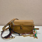 Prada Soft Sound Small Leather Shoulder Bag With Charms 1BD379
